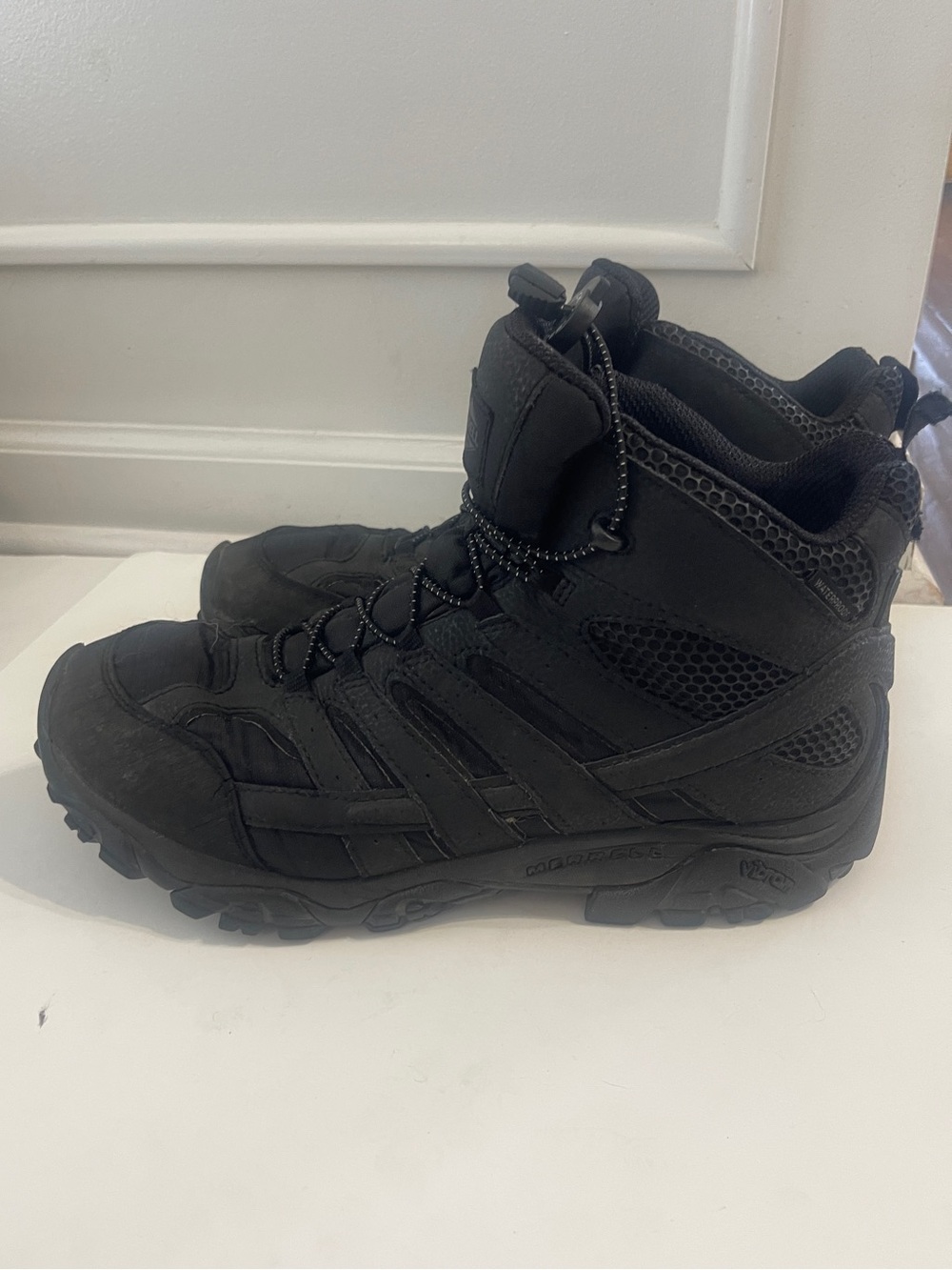 Merrell Moab 2 Mid Tactical Men Size 11.5 Wide Black Waterproof Boots J15853W